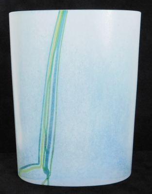 Vase Rainbow Kosta Boda Design Bertil Vallien signiert oval 12,7x8 H16,5cm