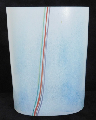 Vase Rainbow Kosta Boda Design Bertil Vallien signiert oval 12,7x8 H16,5cm