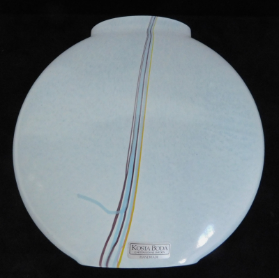 Vase Rainbow Kosta Boda Design Bertil Vallien signiert Aufkleber H14cm