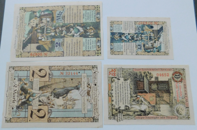 Altes Notgeld Beckum 2x 2 Mark + 50 Pfennig 1918 + 2 Mark 1920