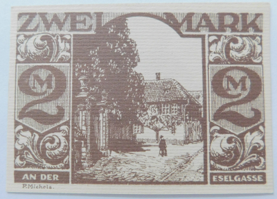 Altes Notgeld Paderborn 2 Mark 1921