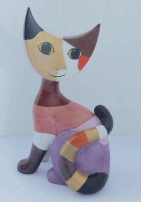 Katze Nicole Goebel Rosina Wachtmeister sitzend 17,5cm