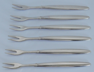 6 Cocktailspieße Piekser Bowlenpicker Bowlegabeln WMF Flair Cromargan 13cm
