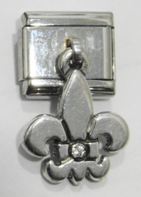 Original Nomination Modul 9mm mit Dangle Krone Silber 925 Zirkonia