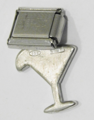Original Nomination Modul 9mm mit Dangle Cocktail Silber 925 Email
