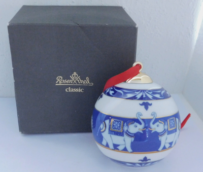 Porzellankugel Rosenthal Maharajas blau Elefanten Ø7cm