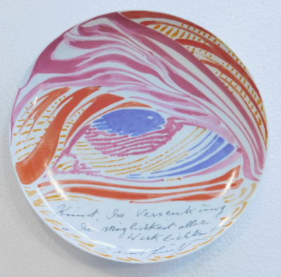 Wandteller Rosenthal Künstlerteller 17 Design Ernst Fuchs Kunst Versenkung 26cm