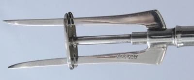 Abstreifgabel / Abstoßgabel WMF versilbert 90 - 15,6cm