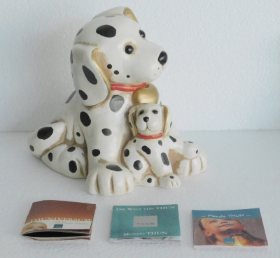 Original Bozener Hund mit Welpe Dalmatiner Thun Bozen 18cm