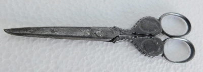 Alte Schere Andenken Kaiser Wilhelm II + Auguste Victoria Herst. aus Solingen 14,4cm