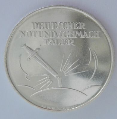 Alte Medaille Deuscher Not und Schmachtaler Wittig-Friesen Lauer versilbert Ø3,8