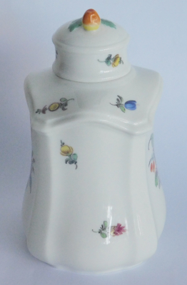 Teedose Nymphenburg bunte Blumen I. Wahl handbemalt ca8,8x7,4cm H 12,5cm