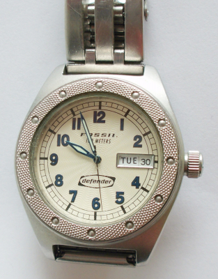Fossil Armbanduhr Defender DE-1505 Quartz Edelstahl Datum