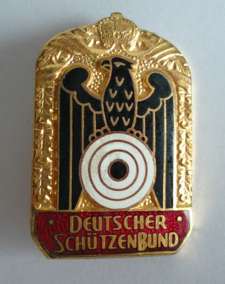 Großes Abzeichen Brosche DSB Deutscher Schützenbund 4,2x2,8cm