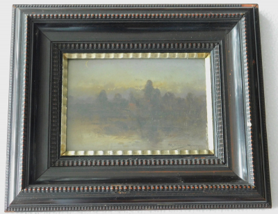 Kleines altes Ölgemälde Landschaftsbild Moritz Müller München