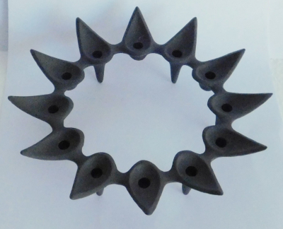 Kerzenleuchter gusseisen Dansk Designs Denmark JHQ Quistgaard "Zackenkreis" 18cm