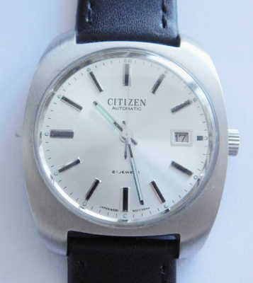 Vintage Herrenarmbanduhr Citizen Automatic 21 Jewels Datum Caliber 6001 3,5x4cm