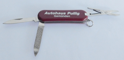 Kleines altes Werbe Taschenmesser Autohaus Pullig Gemünden
