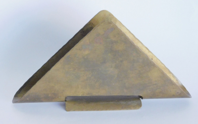 Art Deco Messing Briefständer Serviettenhalter Hein Matten Hammerschlag