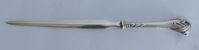 Jugendstil Art Deco Brieföffner Silber 925 Topazio Portugal 17,2cm 18,17g