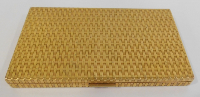 Vintage Zigarettenetui o. ä. Evans Design goldf. Korb-/Flechtmuster 13,8x8x1,3