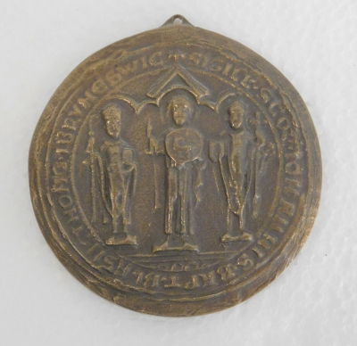 Bronze Siegel Handabguss Brungswig Dom St. Blasit Braunschweig Ø9,5cm