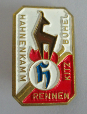 Alte seltene Nadel Abzeichen Kitzbühel Hahnenkamm Rennen