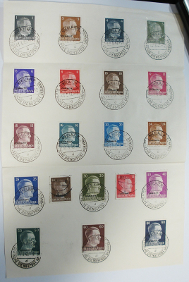 20 Briefmarken Ukraine Deutsches Reich Stempel Nikolajew Dienstpost 1943