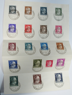 19 Briefmarken Ukraine Deutsches Reich Stempel Dienstpost Nikolajew 1943