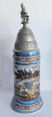 Reservistenkrug Gefreiter 2. Batt. 2 Nass. Feld. Art. Rgt. 63 Frankfurt 1911-13