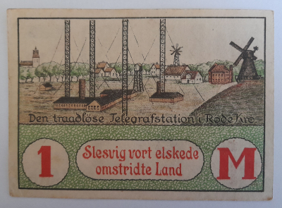 Altes Notgeld 1 Mark Gemeinde Brunde Rodekro 1920