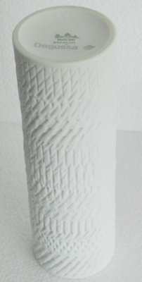 Vase Rosenthal Bisquit Relief weiß 2950/22 Design Martin Freyer 22,3cm Degussa