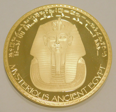 Gigant Medaille Sonnengott Ra Ägypten mit Steinchen 70mm