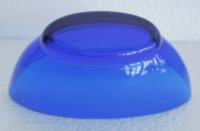 Blauer Glas Einsatz für Jugendstil Schale Silber versilbert 14x7,7cm