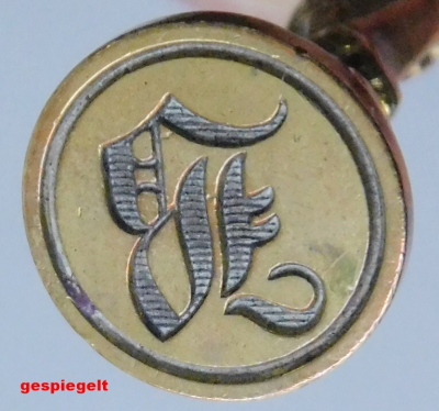 Alte Petschaft Siegel Messing Bronze ? verschnörkelt Monogramm ? wohl um 1900
