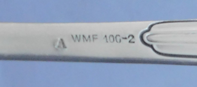 1 Tee-Ei / Teesieb-Löffel WMF 900 Fächermuster versilbert 100 14,2cm