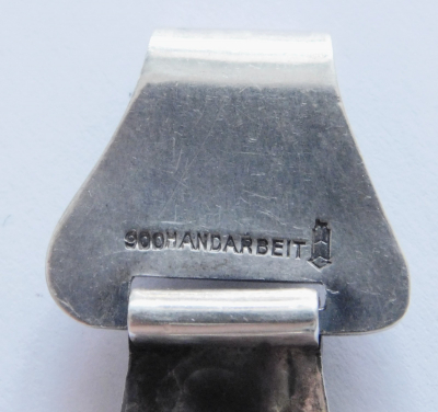 Art Deco Armband Silber 900 Handarbeit Hammerschlag 18,2cm breit2,3cm 36,2g