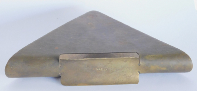 Art Deco Messing Briefständer Serviettenhalter Hein Matten Hammerschlag