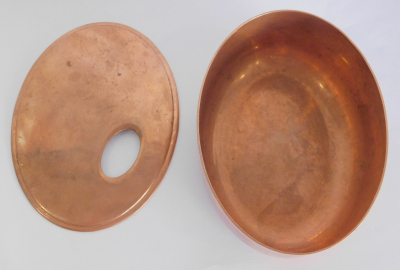Kupfer Deckeldose Georg Jensen Denmark Design Ilse Crawford 13,5x10 H5cm