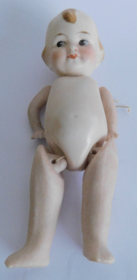 Alte Ganzkörper Bisquitporzellan Baby Puppe Germany 10954 2/0 - restaurieren