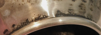 Art Deco Flaschenkorken Zierkorken Schnauffer Dresden Silber 800 Hammerschlag