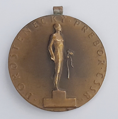 Bronze Medaille Dorostenecký Přebor CSSR Jugendmeisterschaft Handball Ø5cm