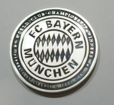 Medaille FC Bayern München Deutscher Meister 1969 versilbert Farbtableau