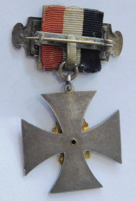 Abzeichen Krieger Verein Bottrop 1890 Medaille Kreuz Emaille an Bandspange