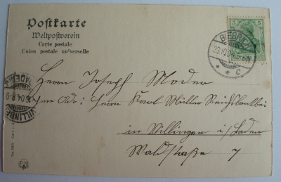 Alte PK AK Wiesbaden Försterhaus im Dambachtal Stempel Biebrich 1904 - Villingen