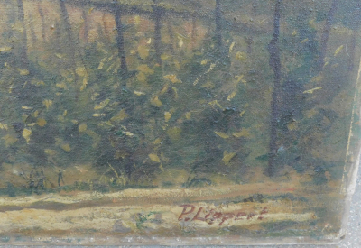 Ölgemälde Bingen Rhein Burg Klopp Hindenburgbrücke P Lippert 1922 -KEIN Versand-