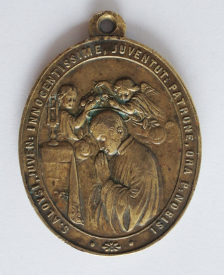 Bronze Medaille Pilgermedaille Bruderschaft Congregatio Mariana / S. Aloysi