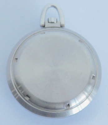 Vintage Bulova Accutron Frackuhr Taschenuhr Quartz silberfarben Ø3,5cm
