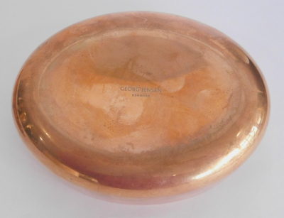 Kupfer Deckeldose Georg Jensen Denmark Design Ilse Crawford 13,5x10 H5cm