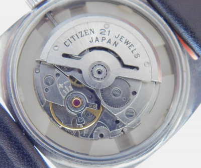 Vintage Herrenarmbanduhr Citizen Automatic 21 Jewels Datum Caliber 6001 3,5x4cm
